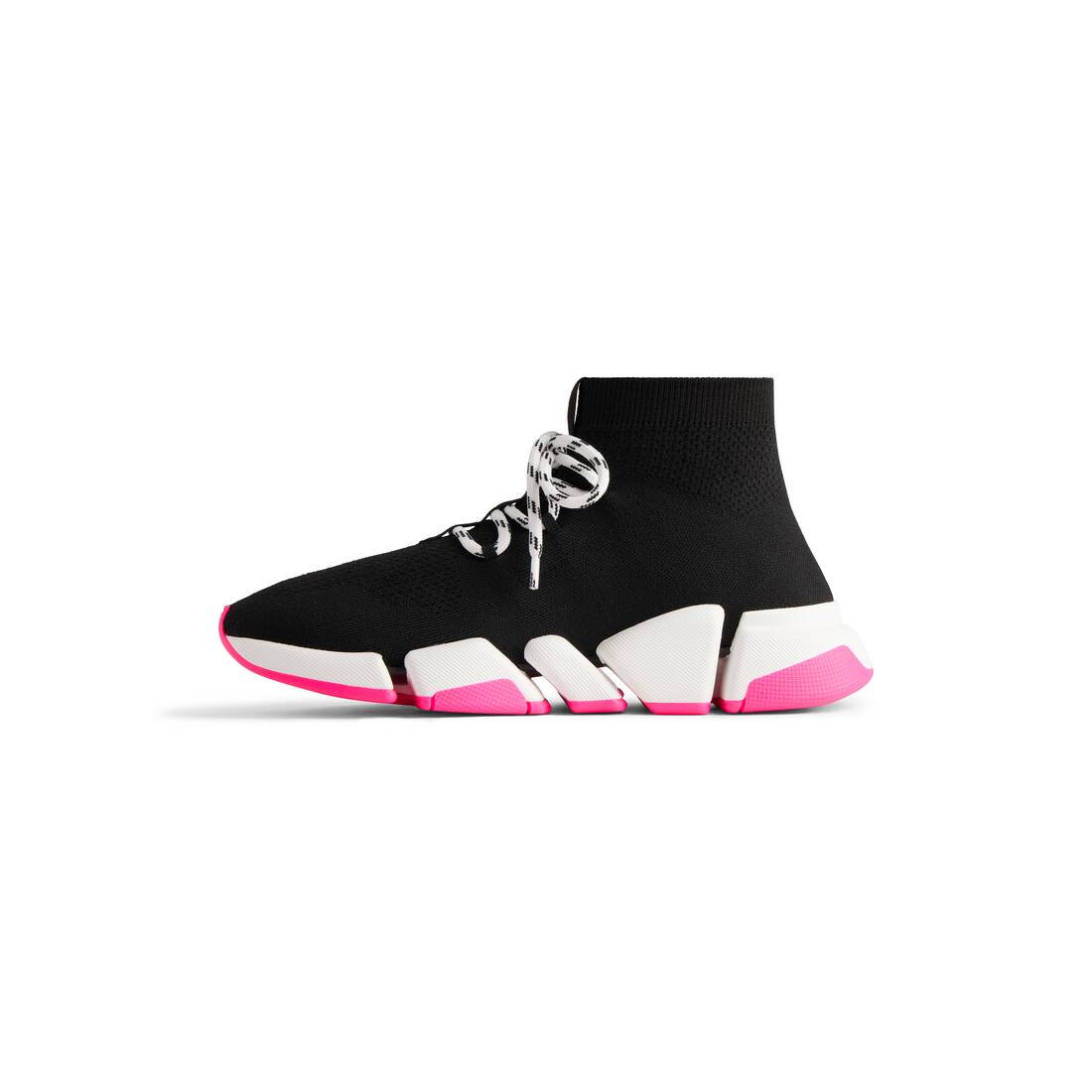 Women’s Speed 2.0 Lace-up Recycled Knit Sneaker  in Black - Image 4